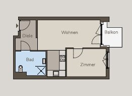 Schöne 2 Zimmerwohnung Nähe Augarten