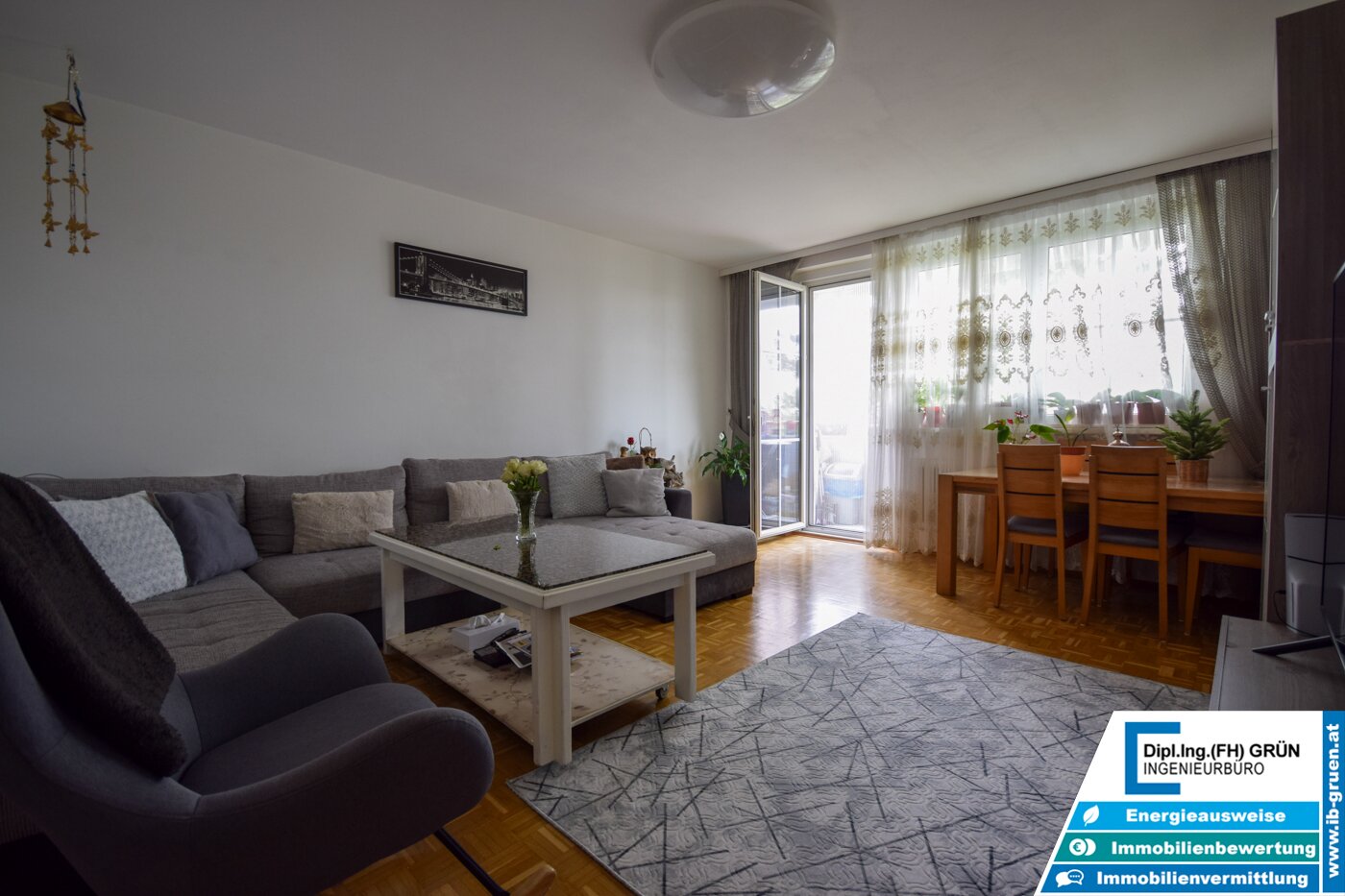 Gepflegte 3-Zi.-Wohnung m. Balkon - ruhige Grünlage in Leonding - optionaler Schrebergarten