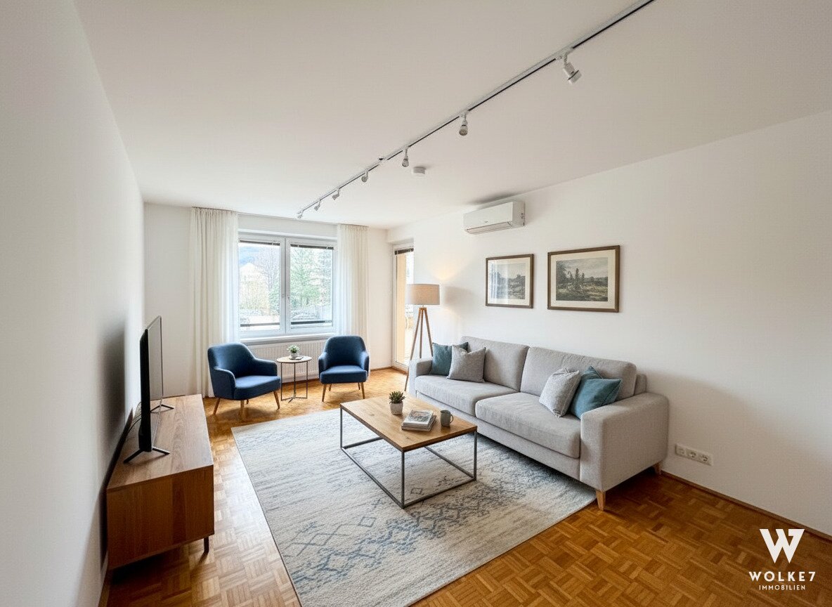 Gut geschnittene 3-Zimmer-Wohnung mit separater Küche und Loggia | Klima