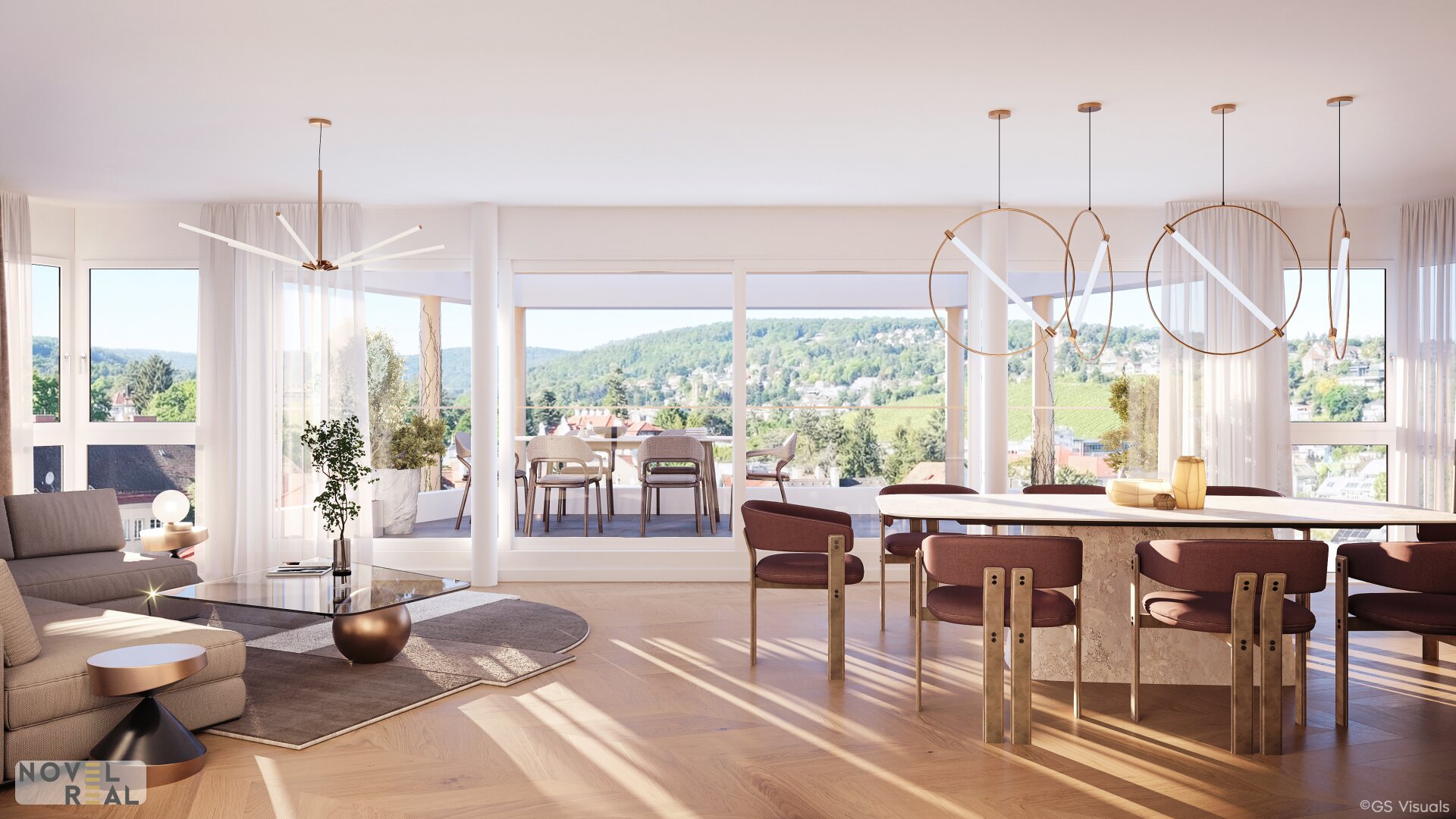 VERKAUFSSTART - ATEMBERAUBENDE DACHGESCHOSSWOHNUNG MIT DREI TERRASSEN UND TRAUMHAFTEN FERNBLICK IN TOPLAGE