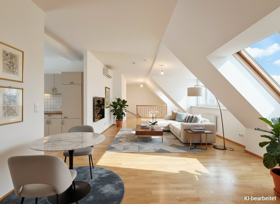 Wohnen über den Dächern: 135 m² Maisonette mit XXL-Dachterrasse