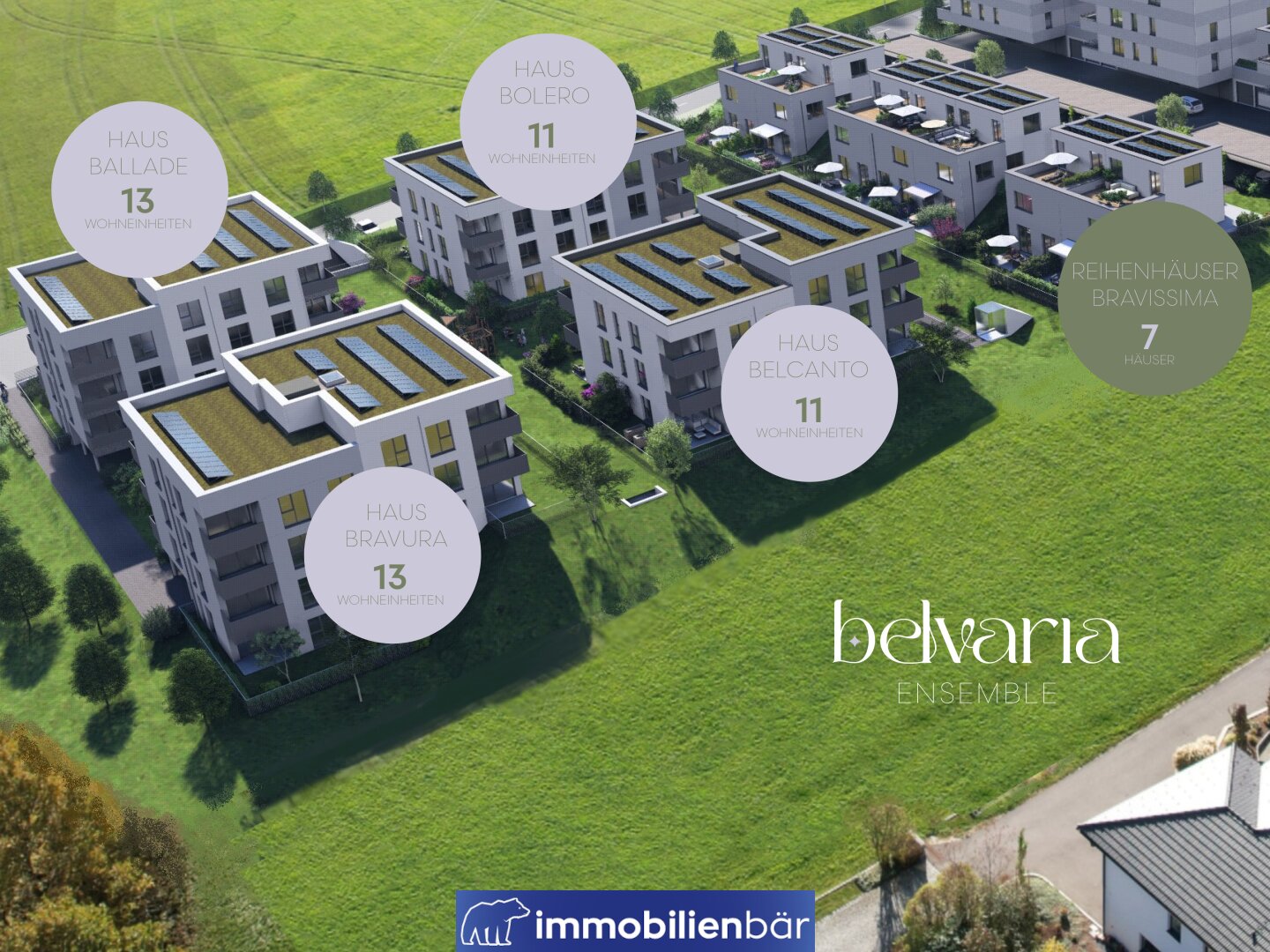 BELVARIA - Ensemble - 3 Zimmer Gartenwohnungen