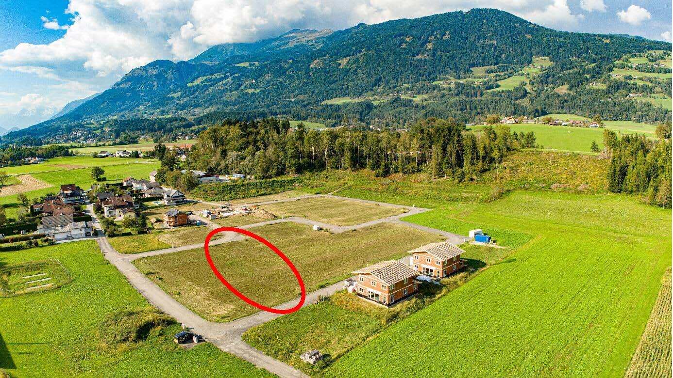 Traumhaftes ca. 1.400 m² großes  Baugrundstück in Lendorf/Kärnten mit Berg- und Fernblick für Ihr Eigenheim - nur 191.800 €!