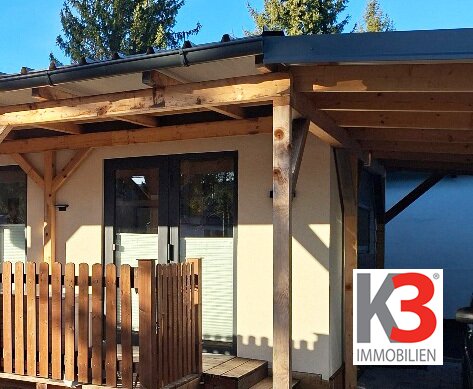 K3 - MODUL-HAUS IN GEHOBENER BAUWEISE: Wohnfläche 41 m2, 2 Zimmer, große Terrasse und Carport. Ferienregion Klopeinersee.