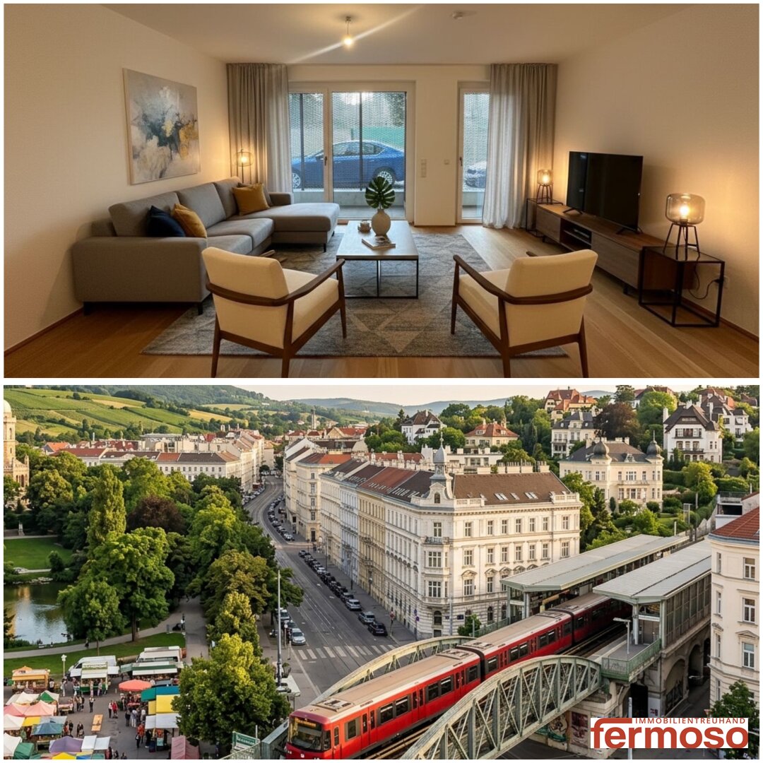 Moderne 2-Zimmer-Wohnung mit Loggia im 18. Bezirk – 60m², EG, Lift, Miete €1.375