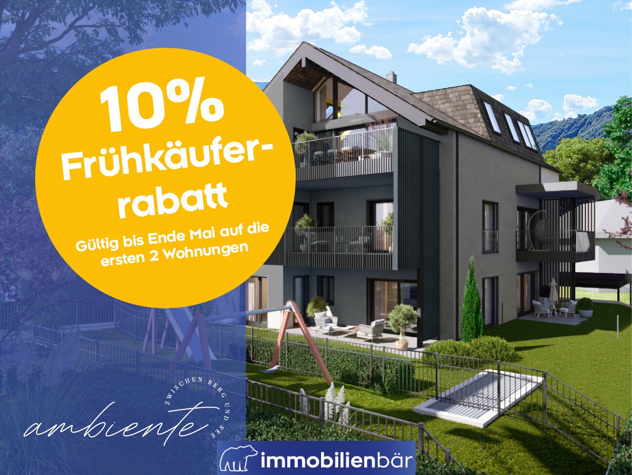 3-Zimmer-Neubau-Gartenwohnung mit 175m² Eigengarten – Jetzt Wohnsitz in Gmunden sichern – Haupt- oder Nebenwohnsitz möglich