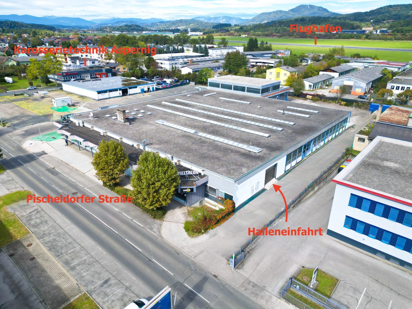 Lager- & Produktionshalle (ca. 391 m²) mit Sektionaltor & Stellplätzen in Klagenfurt-Ost