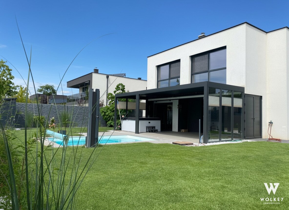 Wohnen auf höchstem Niveau | Traumhaus mit vielen Extras | 2 Badezimmer | Garage | Luftwärmepumpe | Klimaanlage | Pool | Fußbodenheizung | ca. 201,67 m2 Wohnfläche |