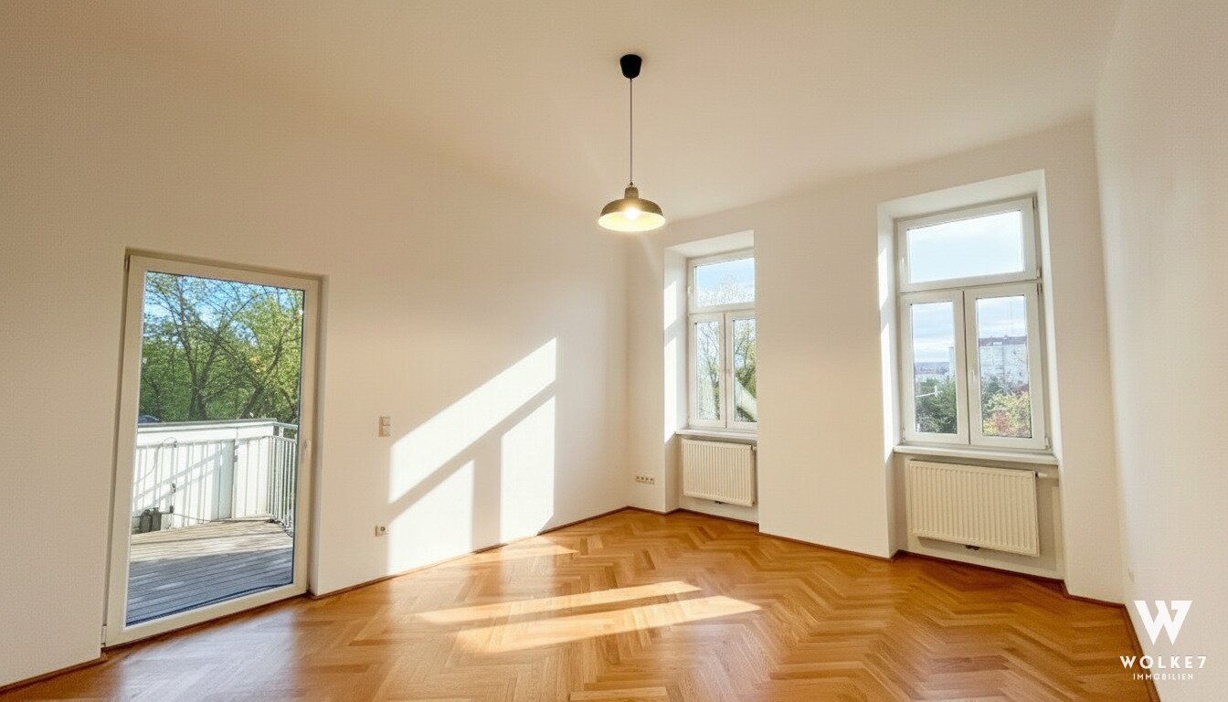 Sanierte 3-Zimmer-Altbauwohnung mit ca. 13,5 m² Balkon I bezugsfertig