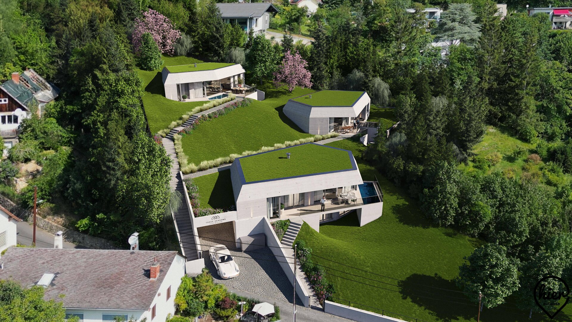 Exklusive Neubauvilla mit Infinity-Feeling & Schlossbergblick | Pool, Sauna, absolute Ruhelage