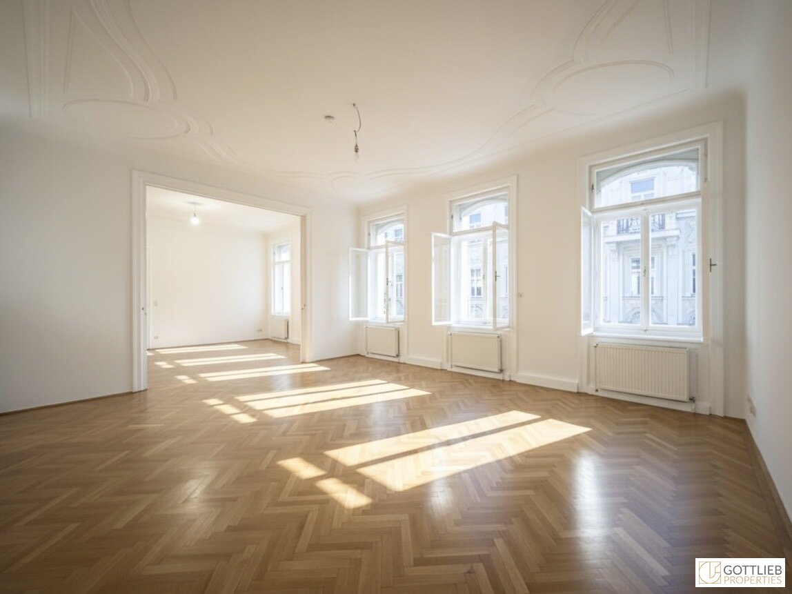 Unbefristet im Diplomatenviertel! Repräsentative 5-Zimmer-Stilaltbau-Wohnung mit zwei kleinen Balkonen beim Arenbergpark