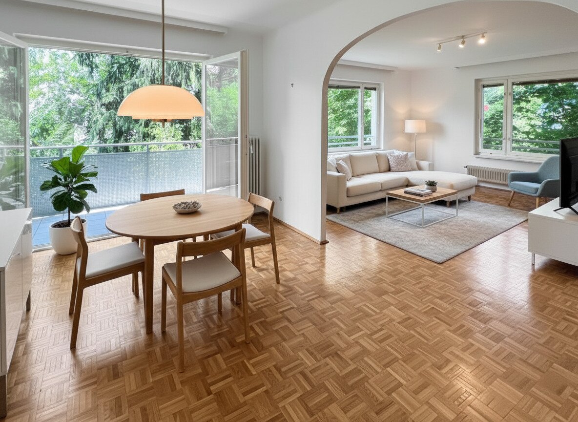 Ruheoase im 18. Bezirk |  Gersthof | Großzügige 4-Zimmer-Wohnung in absoluter Grünruhelage | 2 Balkone | Garage