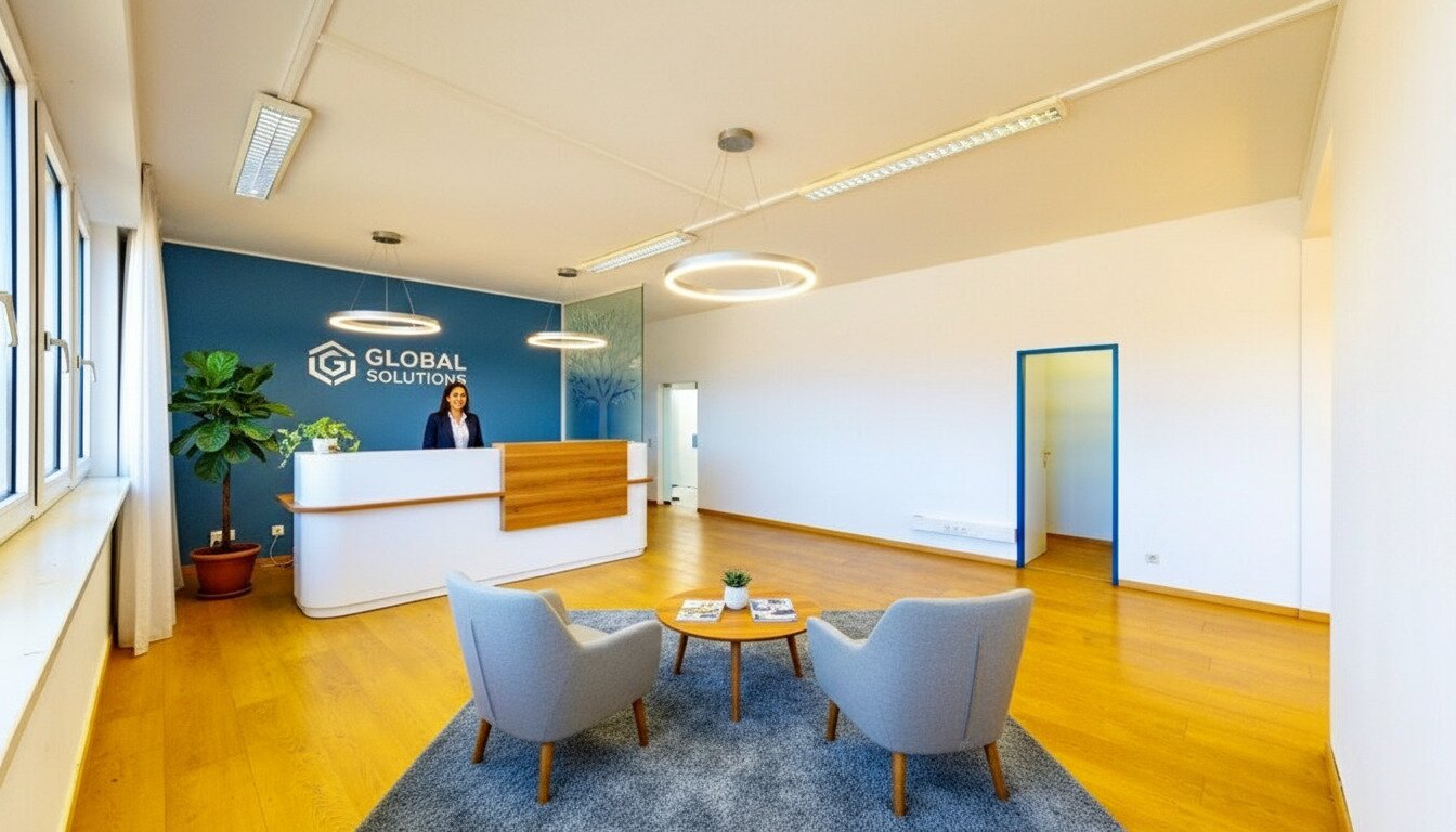 Repräsentative Büro-/Praxiseinheit in Klagenfurt – 136,2 m² mit Premium-Auftritt, Teeküche, Lift & Parkplatz-Plus (optional mit 217,4 m² Lager/Produktion erweiterbar)