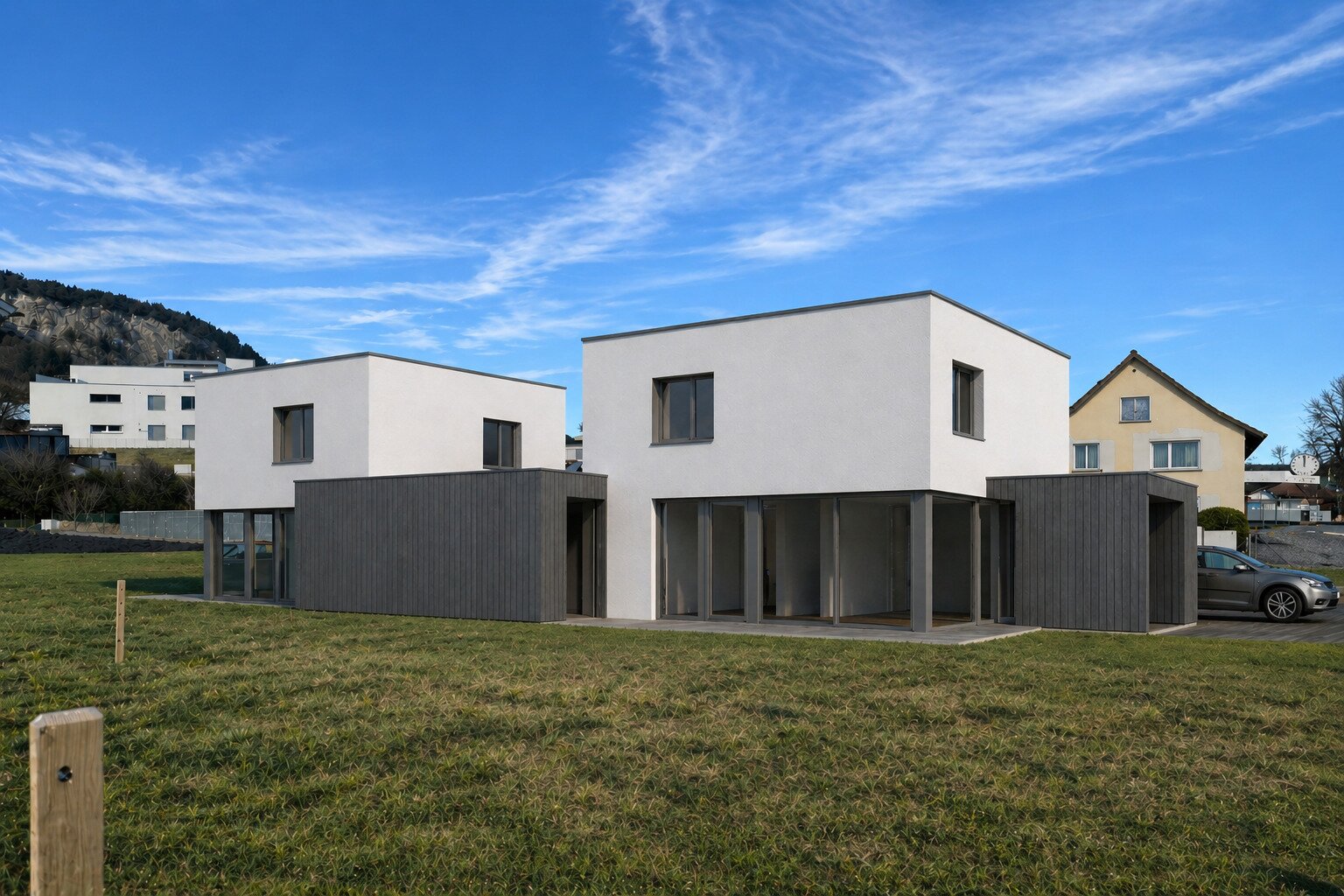 Projekt Kompakt Daheim² - modernes Doppelhaus mit Garten in top Lage von Götzis - DH1