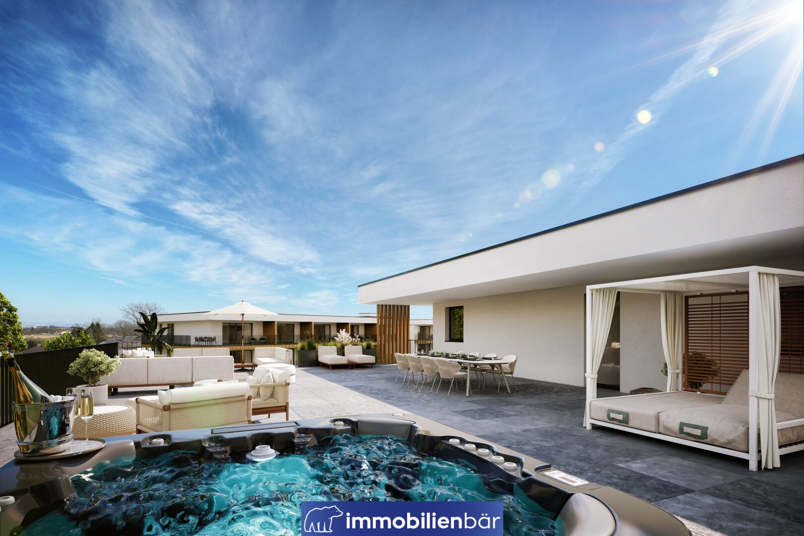 Penthouse-Feeling: 4-Zimmer-Wohnung mit riesiger Dachterrasse