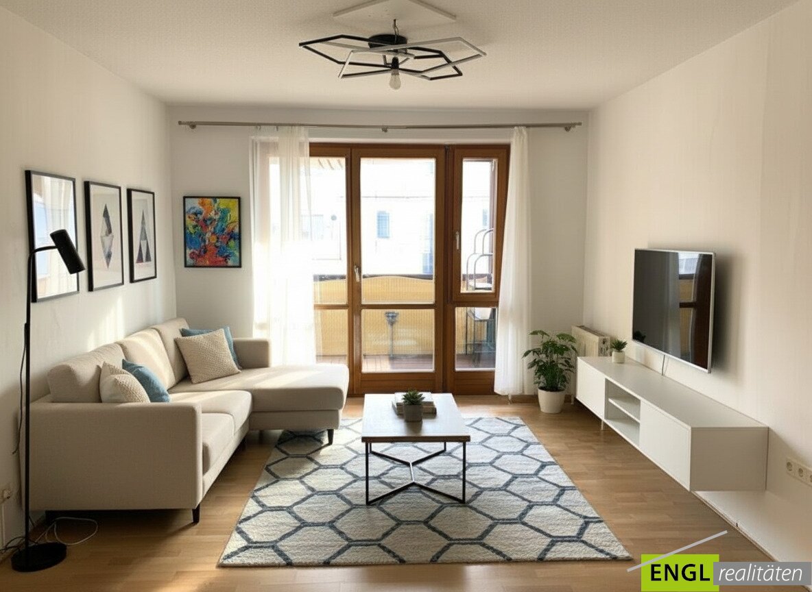 sofort verfügbare helle, gutangelegte 3 Zimmerwohnung mit sonniger Loggia in zentraler Lage inkl. KFZ Stellplatz