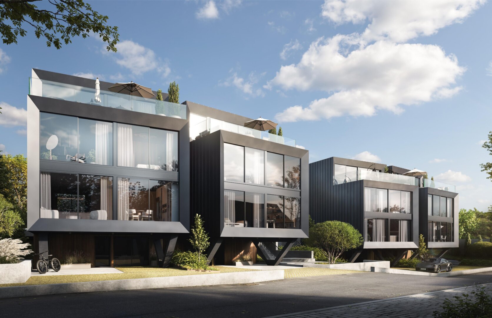 Bauträgerprojekt im nördlichen Speckgürtel Wiens: Genehmigter Neubau von 4 Exklusiv-Wohneinheiten (4 DHH) - Verhandlungsbasis