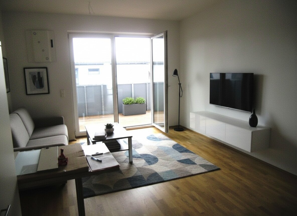 moderen 2-Zimmer-Mietwohnung mit Balkon