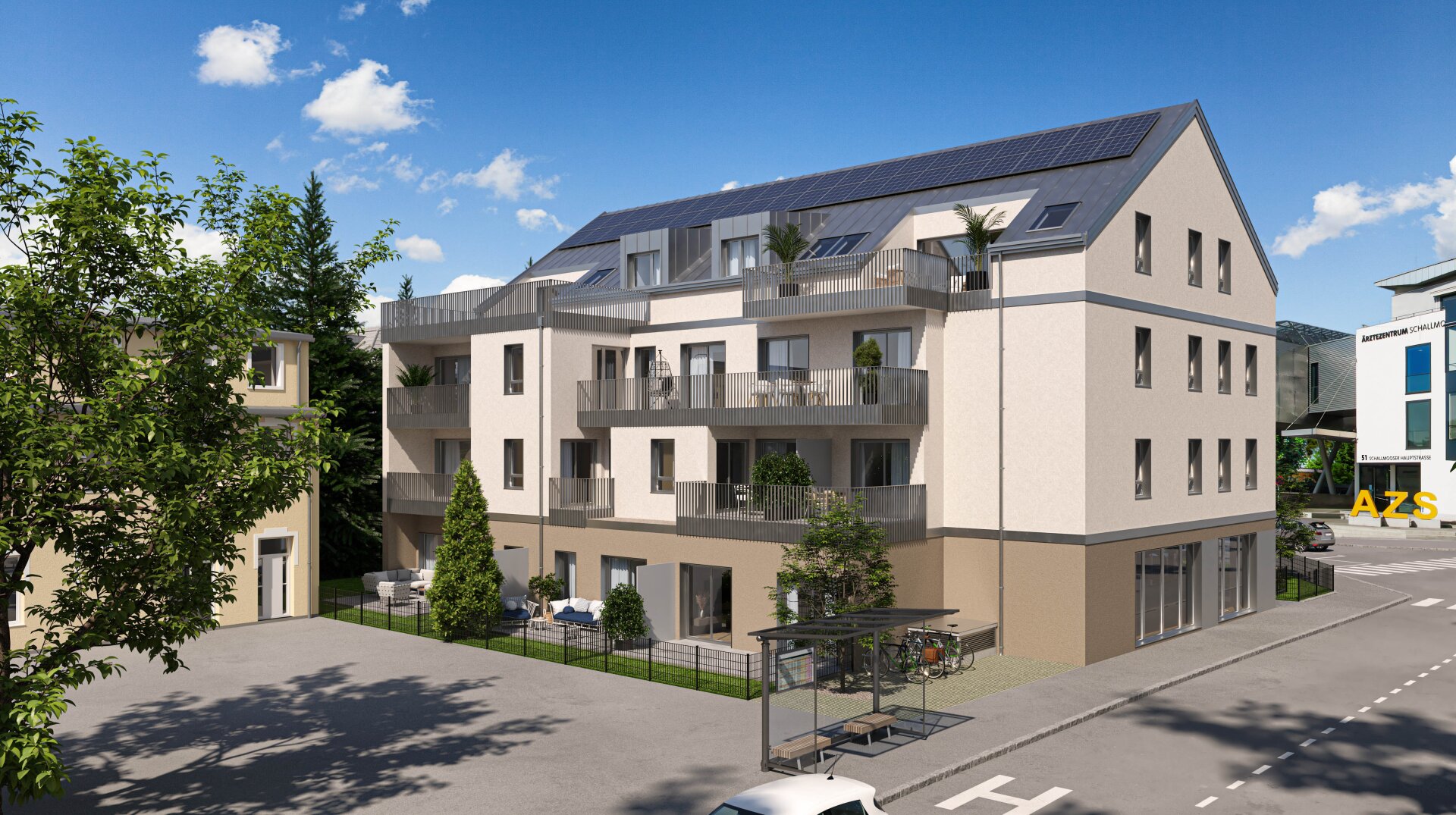 Moderne 1-Zi-Whg mit Loggia & Terrasse mitten in Salzburg, Erstbezug