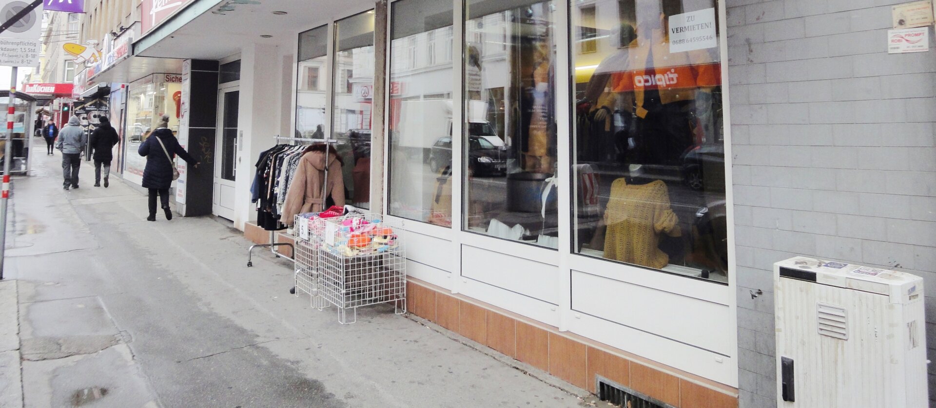Auslagenlokal auf der Thaliastraße