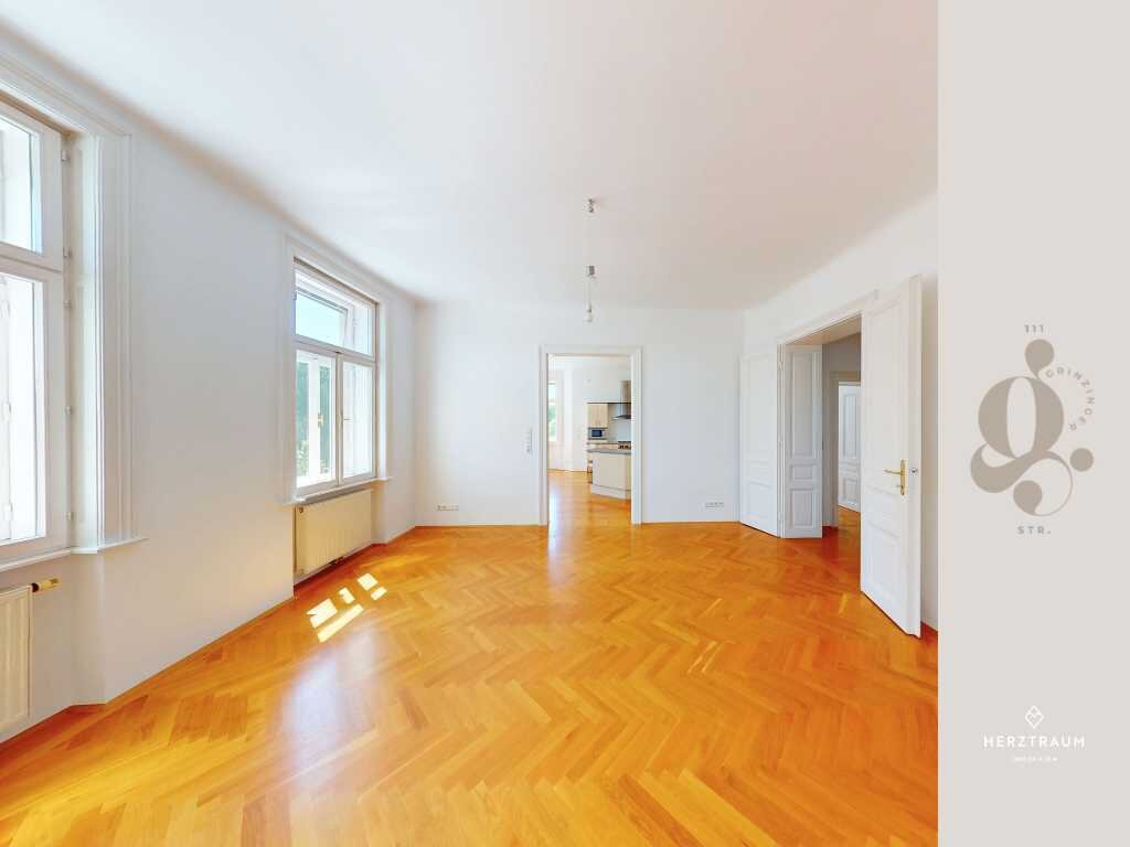 Wiener Altbaucharme mit Weitblick – Großzügige 124 m² Erkerwohnung im 19. Bezirk – PROVISIONSFREI