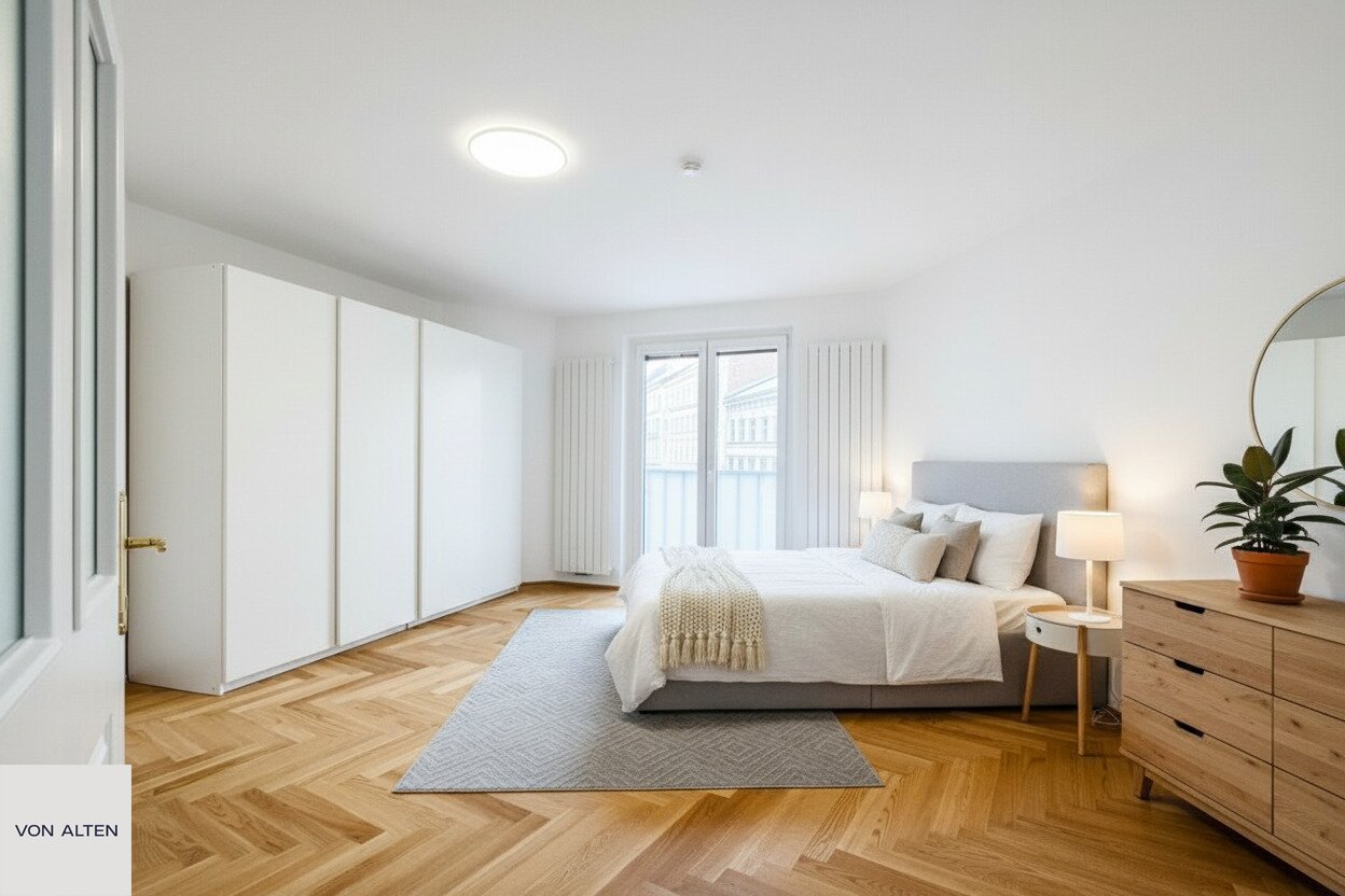 Befristet vermietet: Sanierte 3-Zimmer-Wohnung im 4. Liftstock