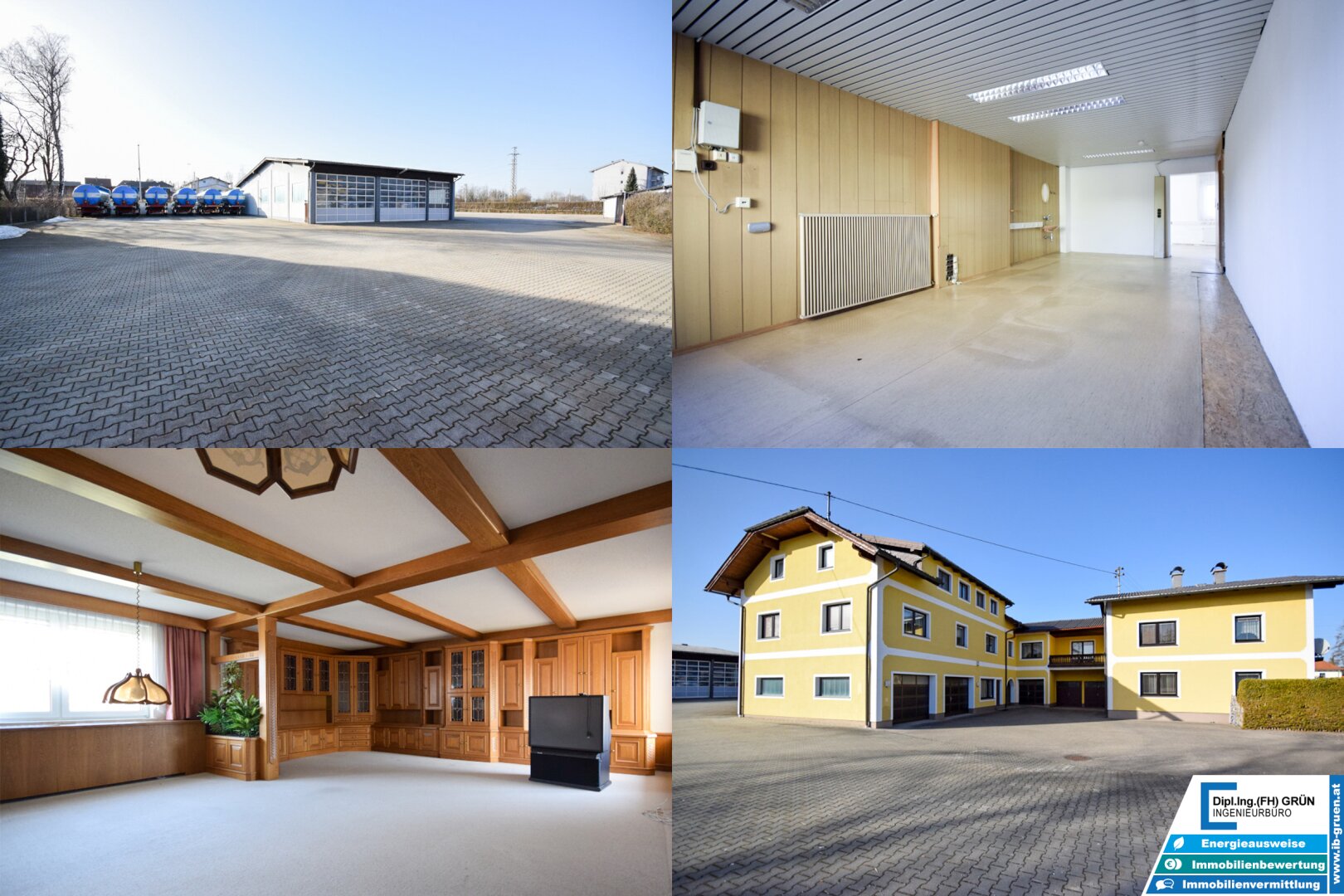 Speditionsbetriebe, Baufirmen, etc. aufgepasst! 7133m² Gewerbeobjekt - Wohnungen, Betriebshalle, Büro, befestigtes Freigelände, Garagen, Betriebstankstelle, uvm.