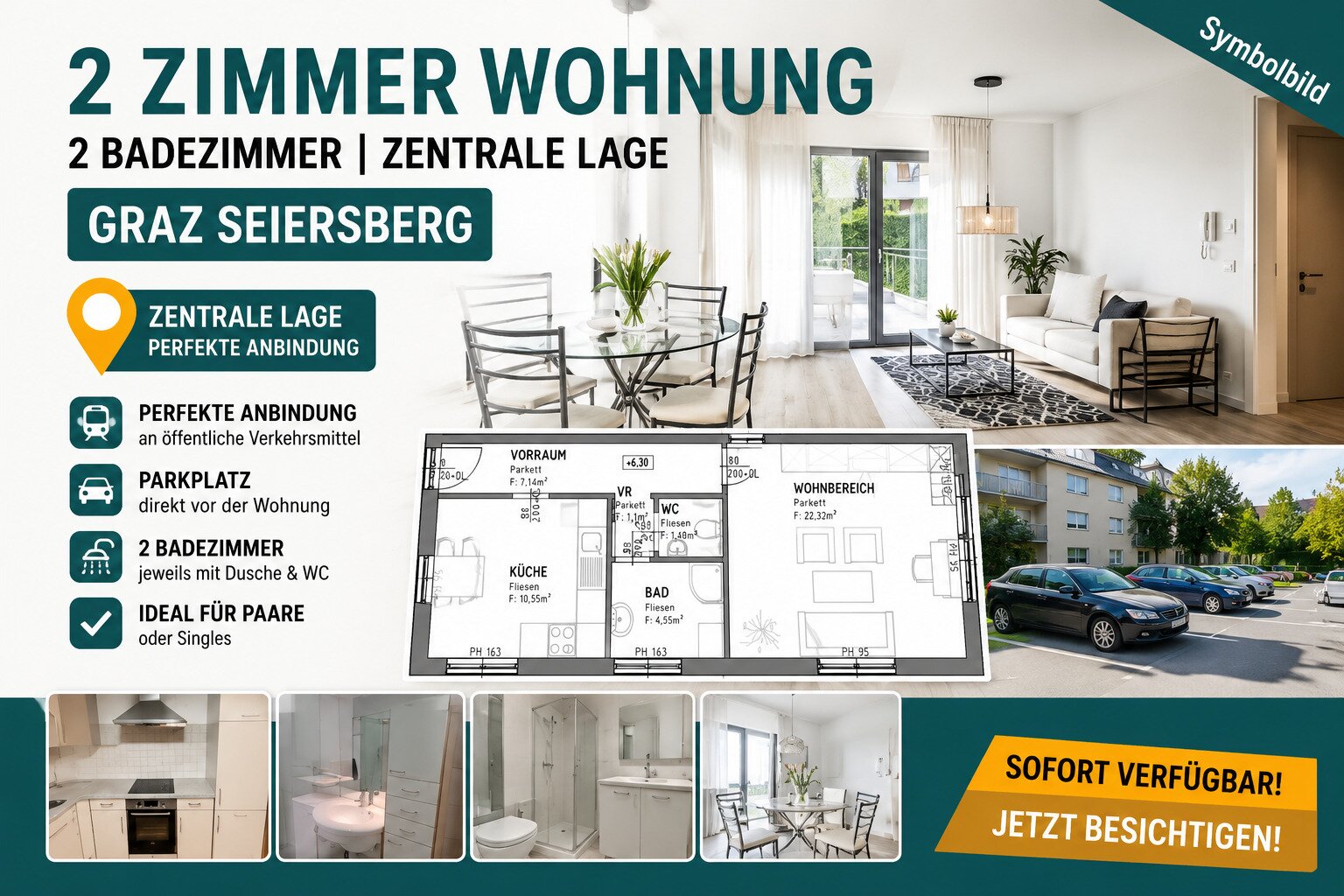 Perfekte Wohnung in Seiersberg - schnell Termin vereinbaren