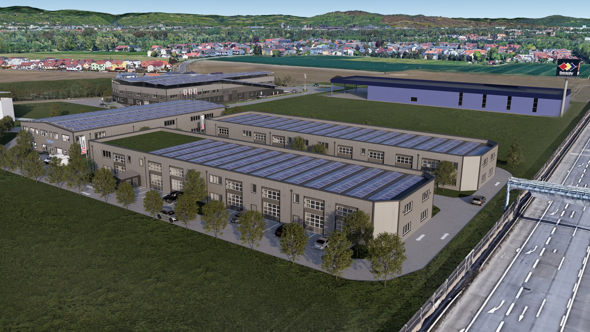 Betriebs-/Produktions- oder Lagerhallen mit Flächen von 47 - 238 m² im Grünwallpark Ansfelden zu verkaufen / vermieten (Top 10b)