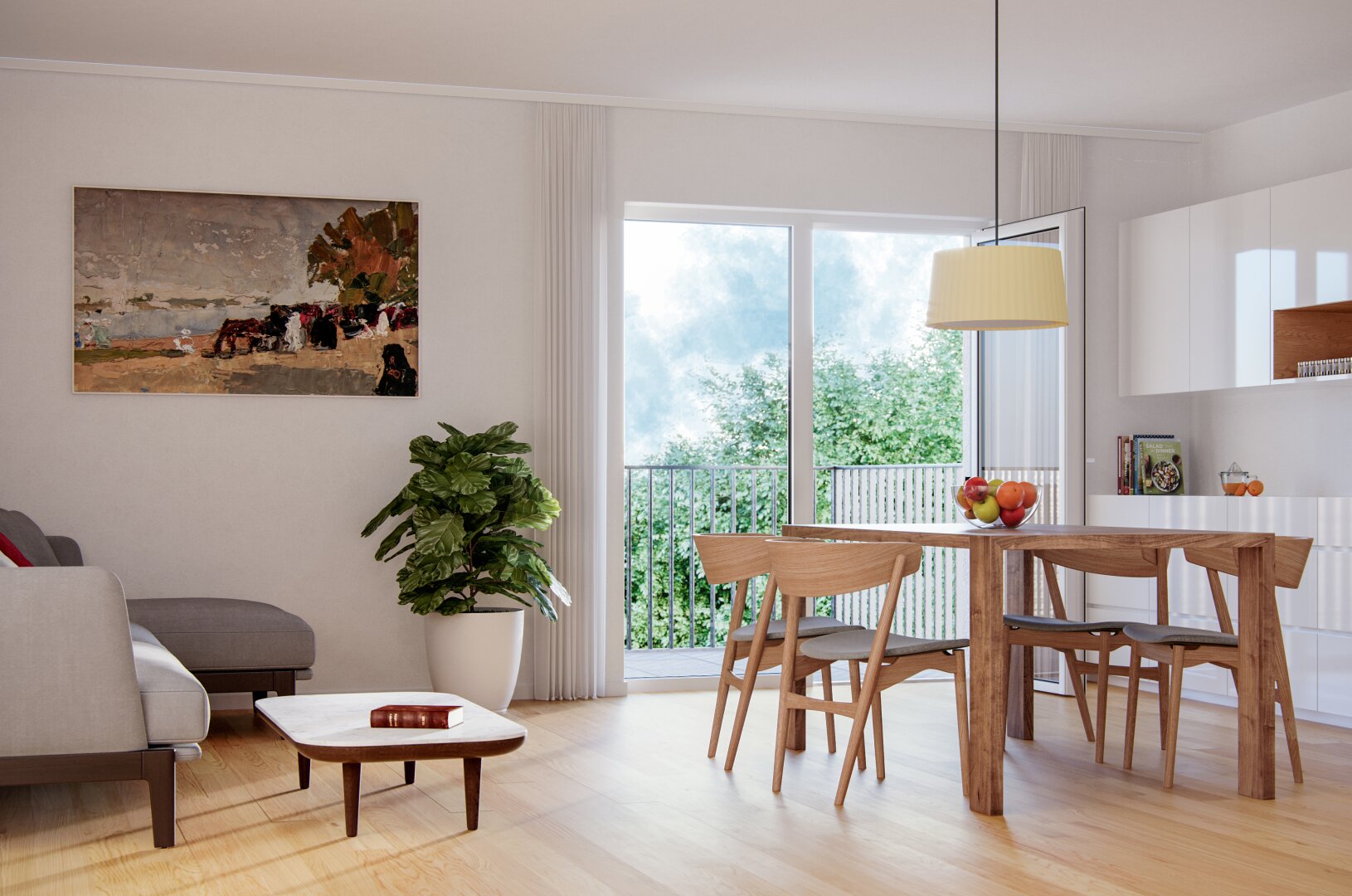 Neubauwohnung im Graumann-Park:  Nachhaltig mit Kühlung, direkt im Zentrum