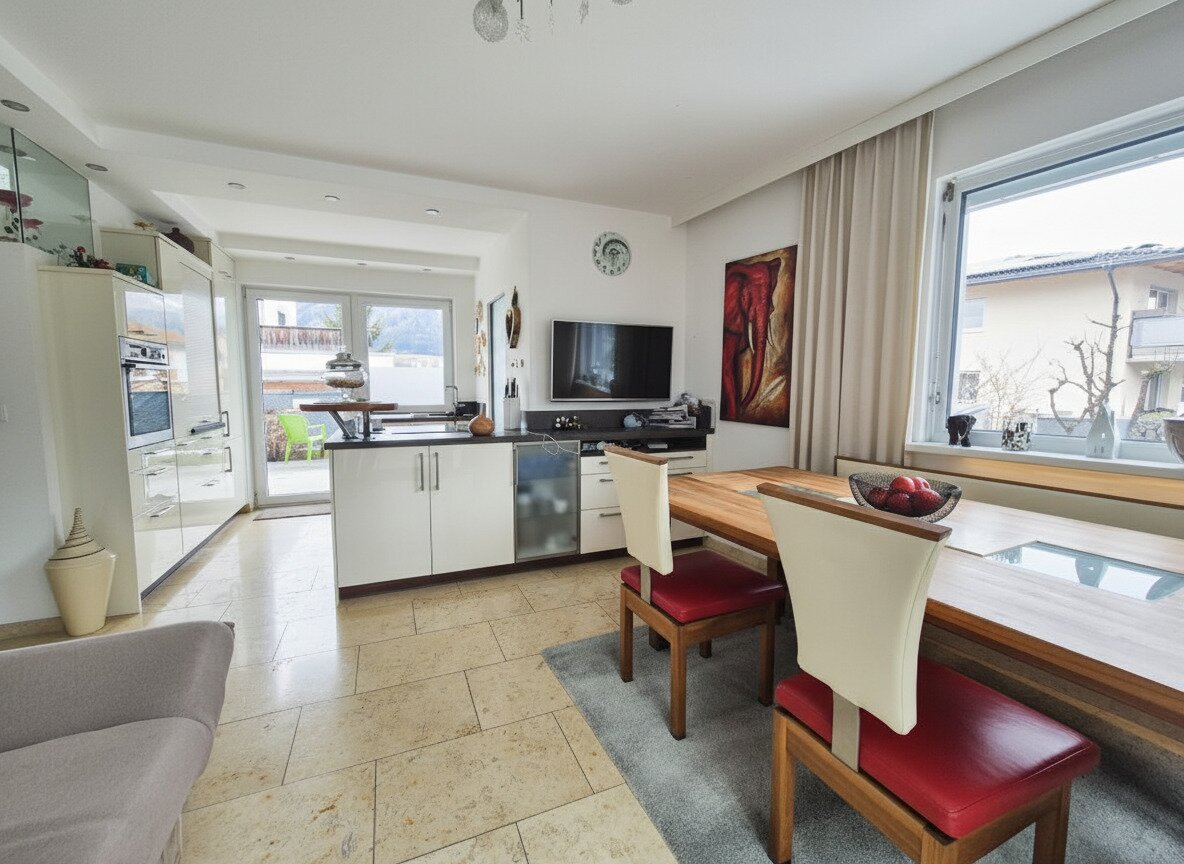 Moderne Maisonettenwohnung mit Wintergarten, Garten und Terrasse mit Whirlpool